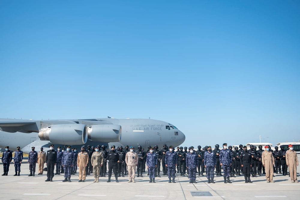 مغادرة القوات الشرطية الإماراتية المشاركة  في تمرين «أمن الخليج 3» إلى المملكة  العربية السعودية